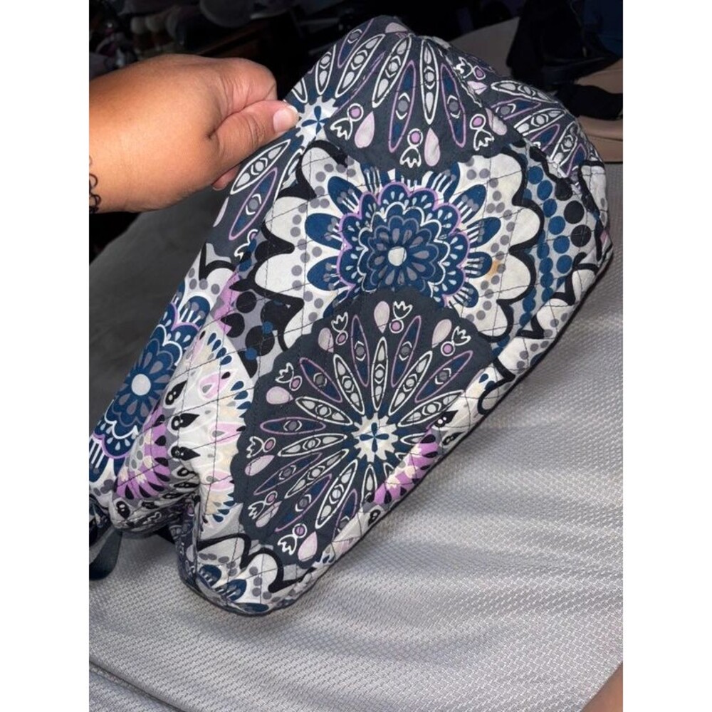 Large Vera Bradley Floral Paisley Quilted Backpack - Picture 7 of 8